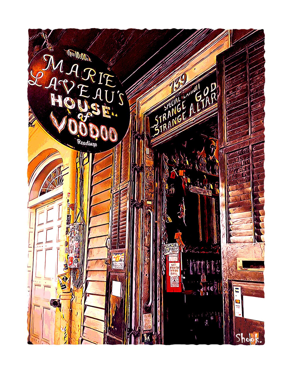 Marie Laveau's House Of Voodoo, New Orleans Giclée Art Print (Multi-size options)