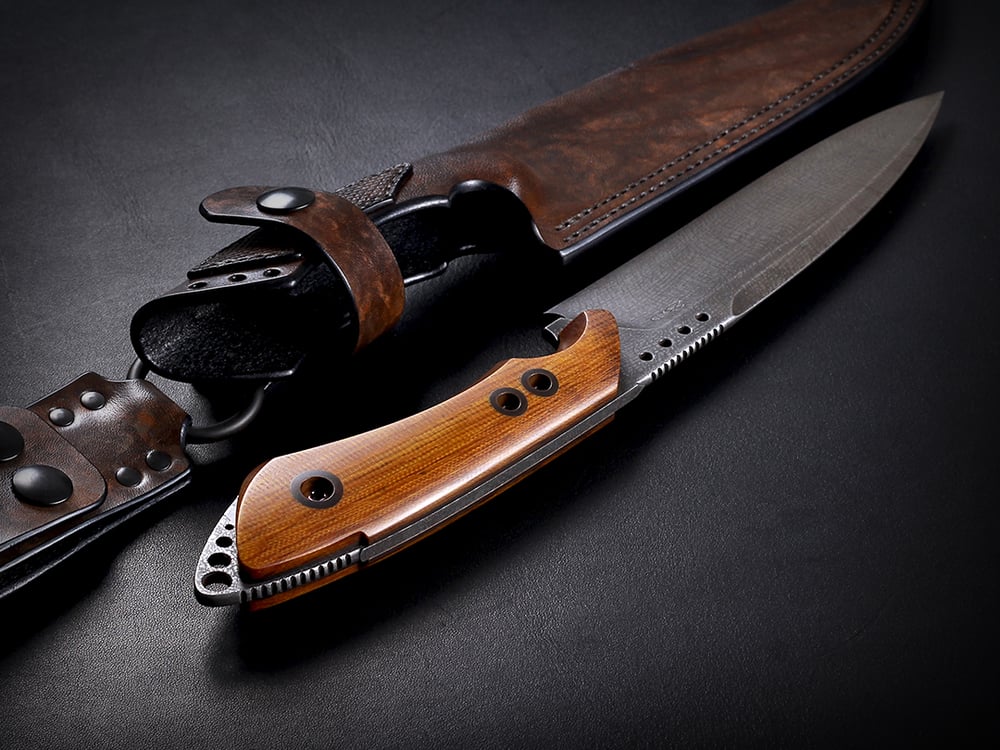 Custom Drop Point Hunter Fixed Blade #432