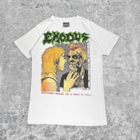 Image 1 of *Rare* Exodus 1989 'Spitting Image Of A Man In Hell' White T-Shirt