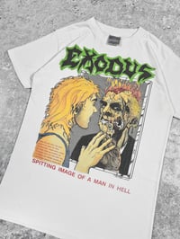 Image 4 of *Rare* Exodus 1989 'Spitting Image Of A Man In Hell' White T-Shirt