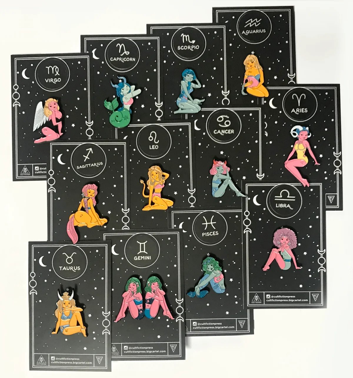 Image of Aquarius Zodiac Enamel Pin