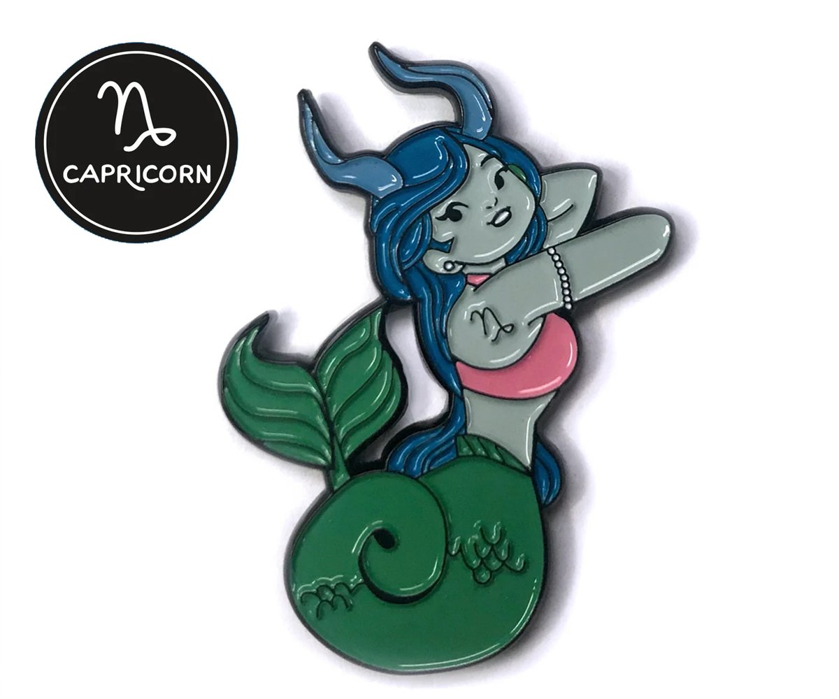 Image of Capricorn Zodiac Enamel Pin