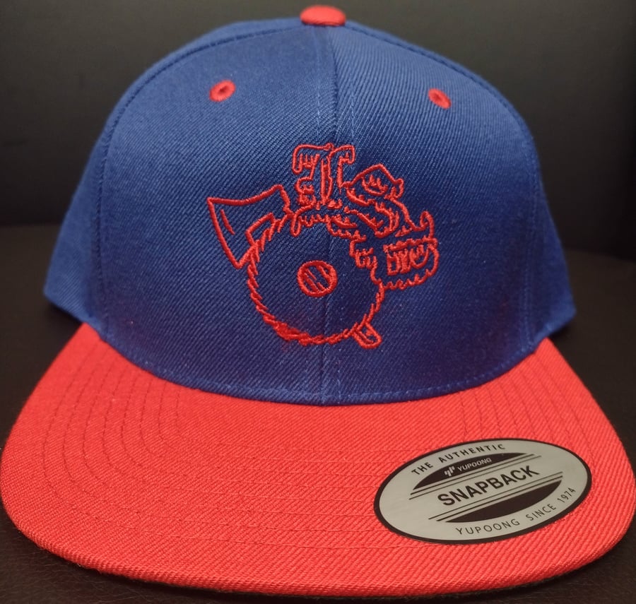 Image of LSP : LSP LOGO (BLUE W/ RED OUTLINE) SNAPBACK HAT 