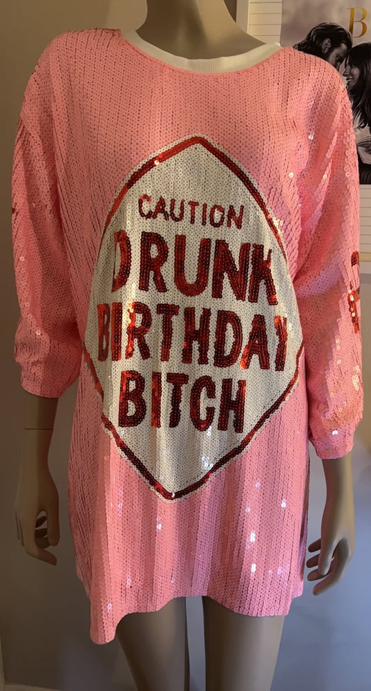 Image of Pink Caution Sequin Dress