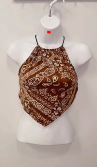 Image 1 of BANDANNA STYLE HALTER TOP 