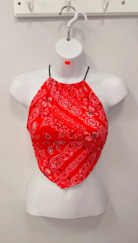 Image 3 of BANDANNA STYLE HALTER TOP 