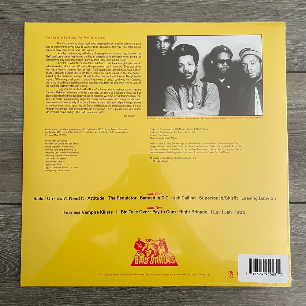 Image of Bad Brains - Bad Brains Vinyl LP