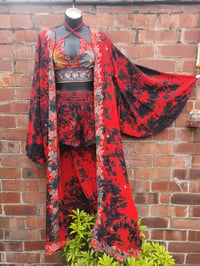 Image 3 of Cosmos magical red tie dye kaftan Free size 