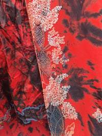 Image 4 of Cosmos magical red tie dye kaftan Free size 