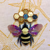 Beatrice Bee Honeycomb Necklace