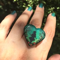 Image 1 of Alice in the Garden Resin Heart Statement Ring