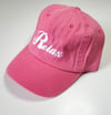 Dad Hat Pink Cursive Logo