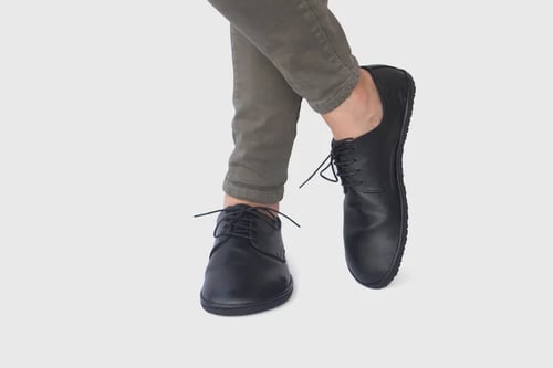 Image of Plain Toe Derby in Matte Black - Ready to ship
