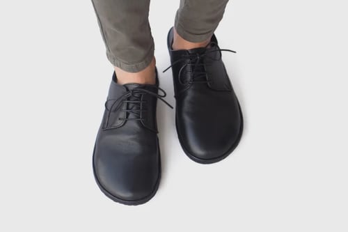Image of Plain Toe Derby in Matte Black - Ready to ship