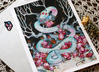 Image 1 of White snake. Print