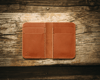Upright Bi-fold Wallet (Nut Brown)