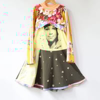 Image 3 of r.e.s.p.e.c.t. aretha franklin 8/10 courtneycourtney tank sleeveless twirl twirly dress yellow gold 