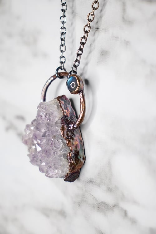 Image of Amethyst Geode and Labradorite