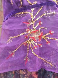 Image 3 of Sequin jewel halter neck purple
