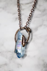 Image 4 of Aqua Aura Quartz and Abalone Shell