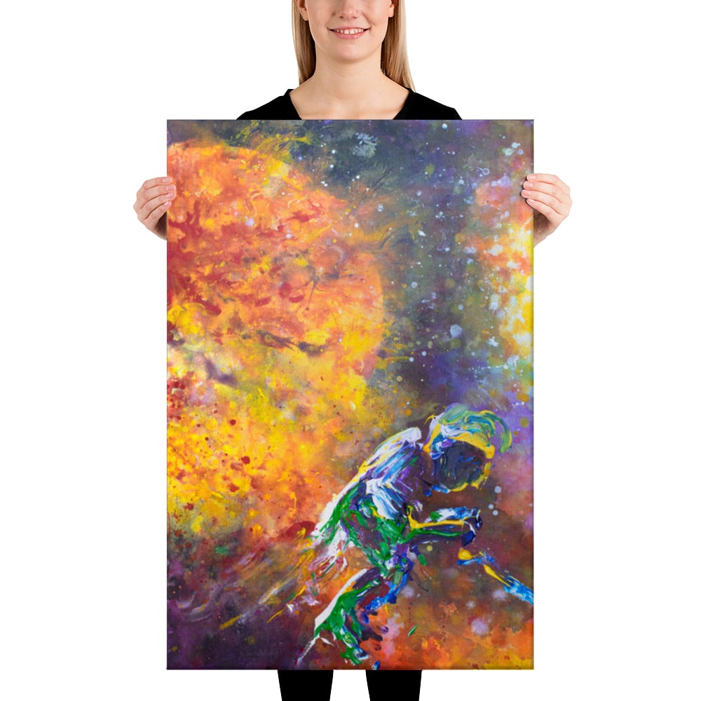 Image of ||| CANVAS PRINT - LEFT HALF ||| - "We'll See How Long the Universe Enjoys this Patch Job"