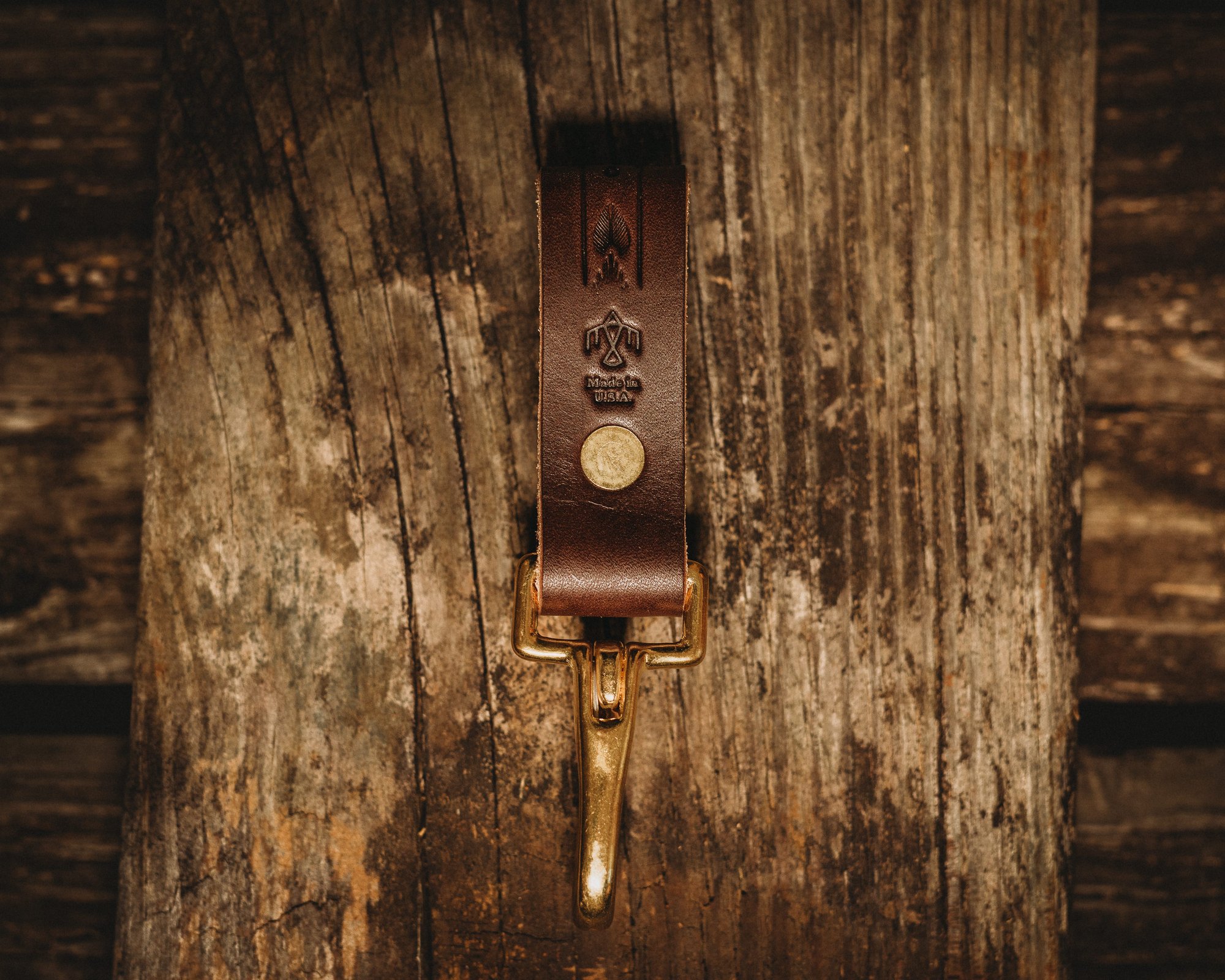 Golden Age Supply Genuine Leather & Brass Key Clip - Dark Brown – Rustic  and Main