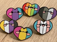 Image 3 of Pride Heart Hard Enamel Pins