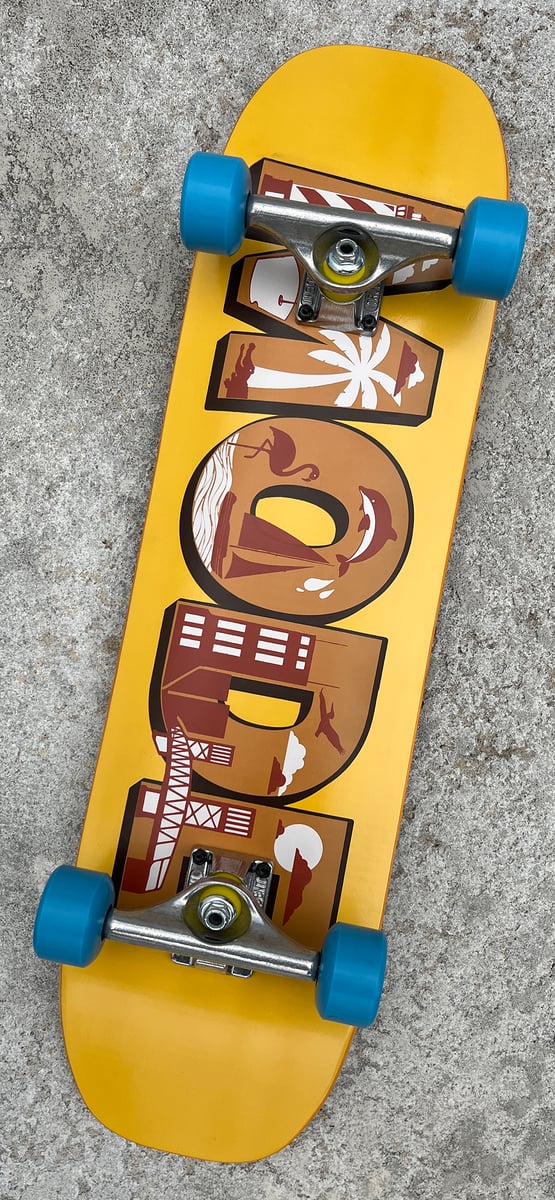 MODE Skateboards — 8.0 Postcard Freestyle Complete (double-kick/Florida  edition graphic/color varies)