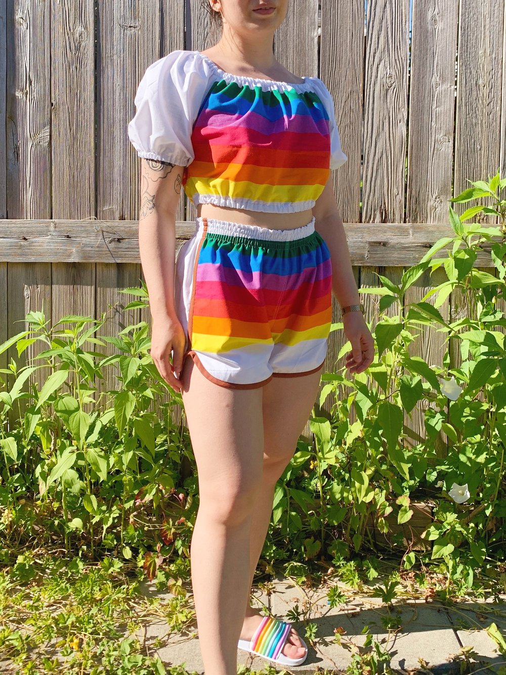 Image of Two-Piece Matching Summer Set — Rainbow