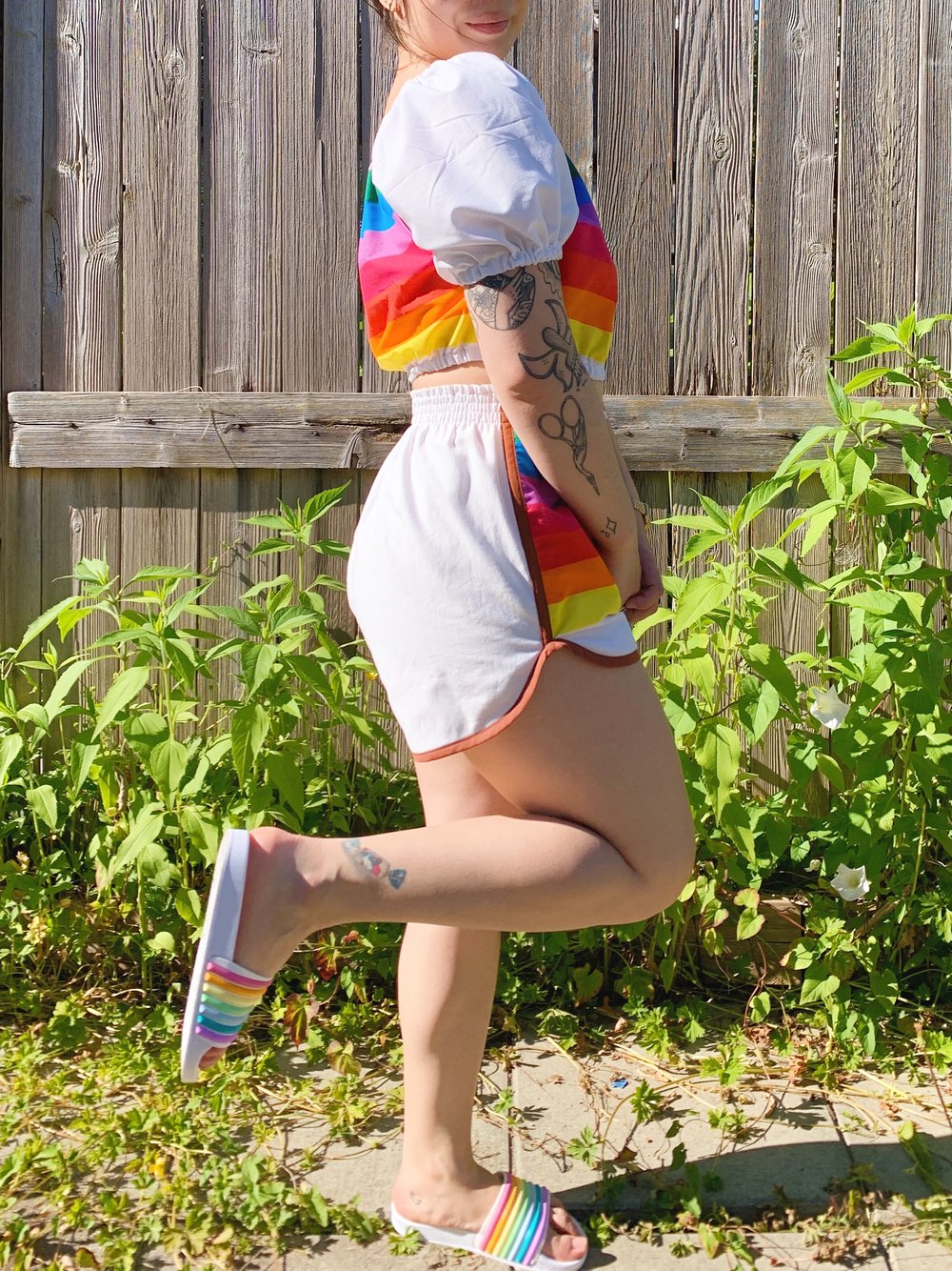 Image of Two-Piece Matching Summer Set — Rainbow