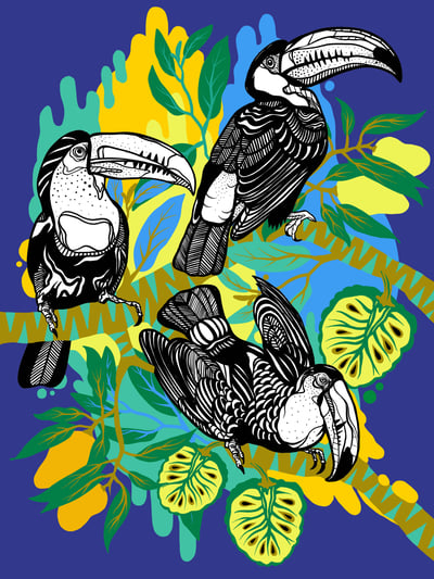 Image of Tukan Tree Print