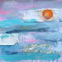 Image 2 of 'Penzance Pink' , 40cm x 40cm ( unframed )