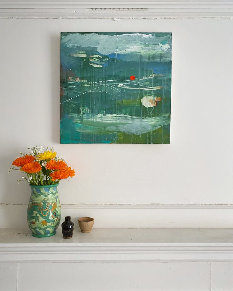 Image of 'Rainy Buoy', 40cm x 40cm ( unframed )