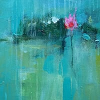 Image 3 of 'Rainy Chicago Lily', 40cm x 40cm ( unframed )