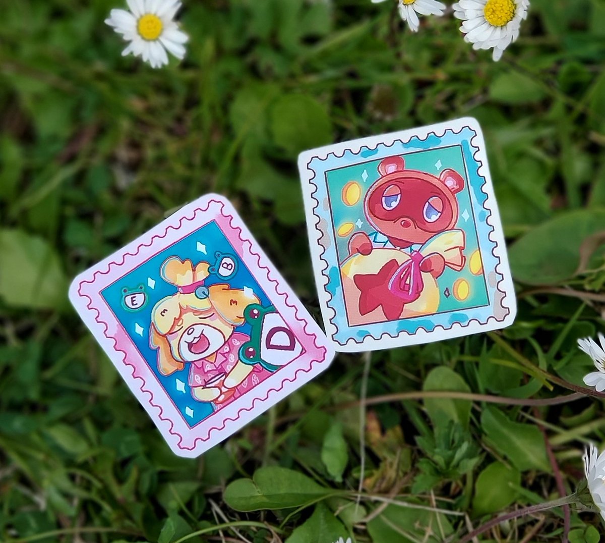 Animal Crossing new horizons (acnh) stamp sticker, Tom Nook and