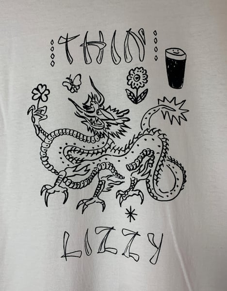 Image of 'Thin Lizzy' T Shirt on white 