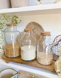 Image 1 of SALE! Glass Storage Bottles With Cork ( Set or Singles )