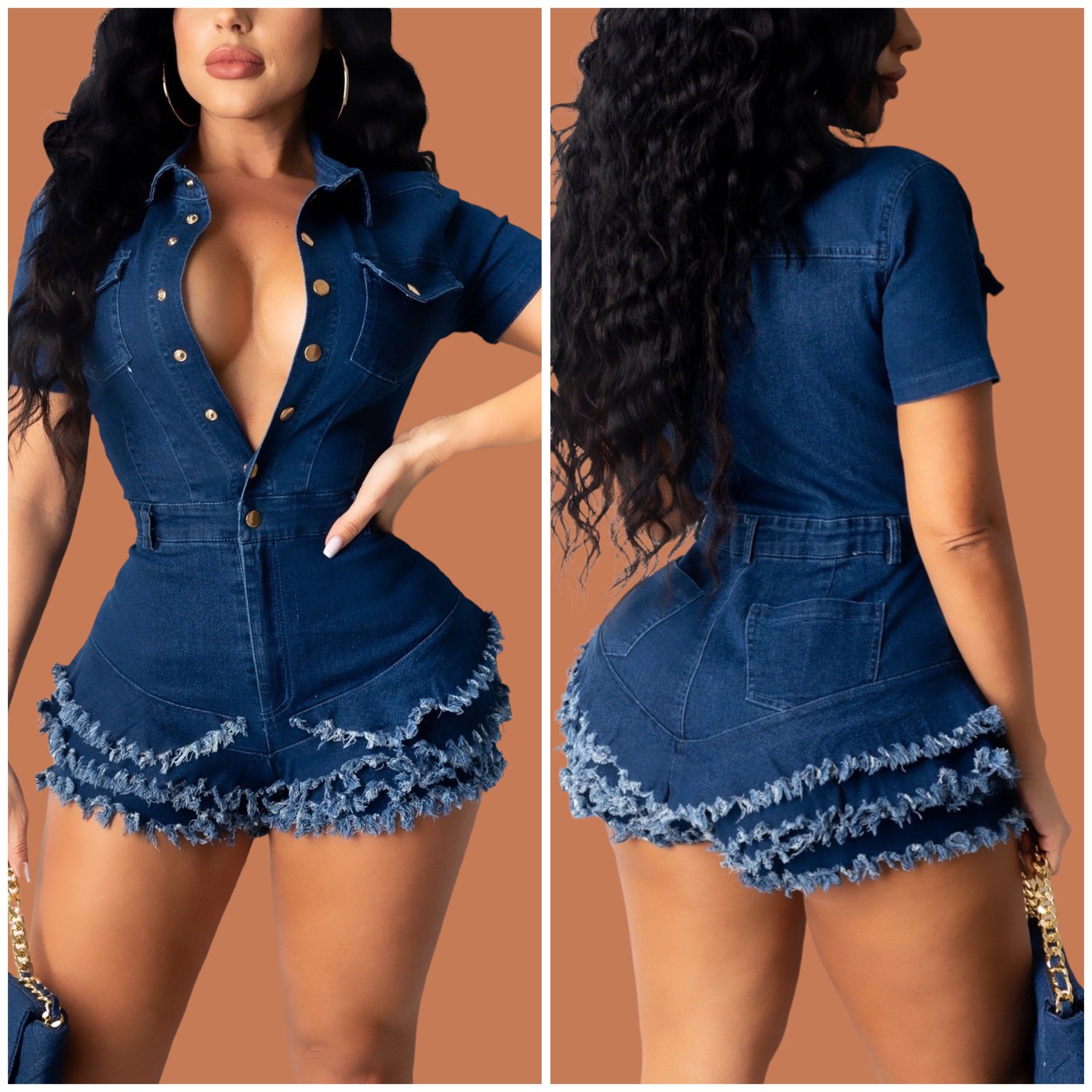 Image of Denim Booty Playsuit