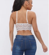 Image 3 of REGULAR SIZE BUSTIER STYLE BARLETTE CROP TOP  BLACK OR WHITE 