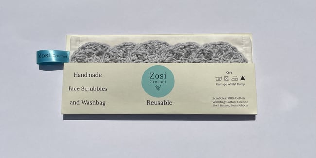 Misty Grey Face Scrubbies and Washbag