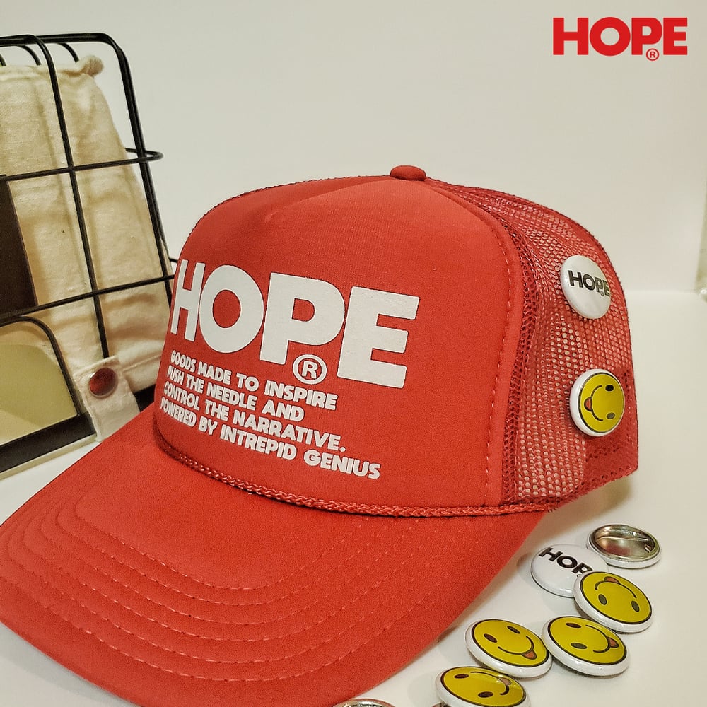 Image of Red HOPE trucker hat