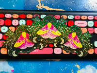 Image 2 of Rosy Maple Moth Shiny Vinyl Sticker
