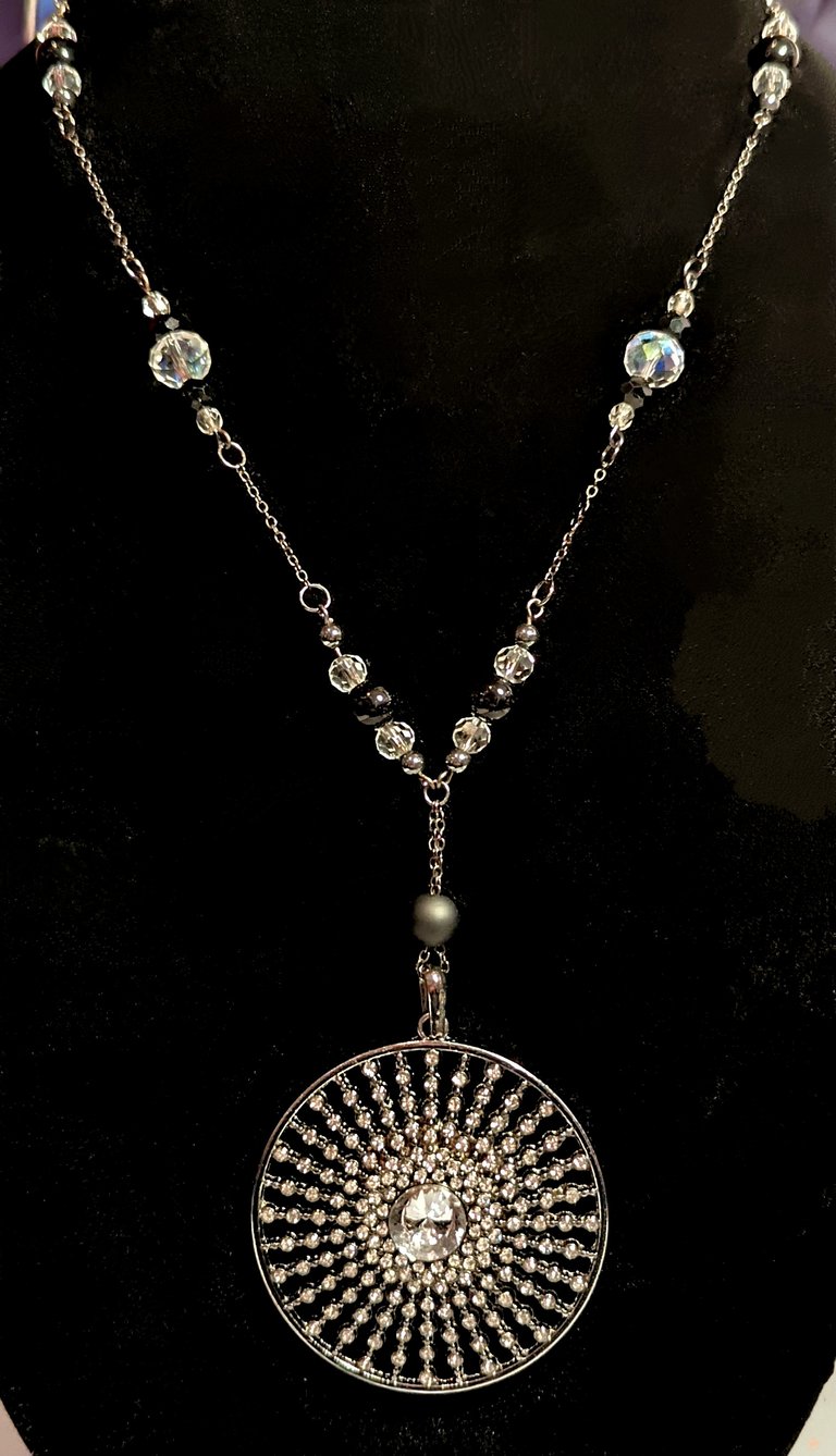 Retro Deco sunburst pendant 