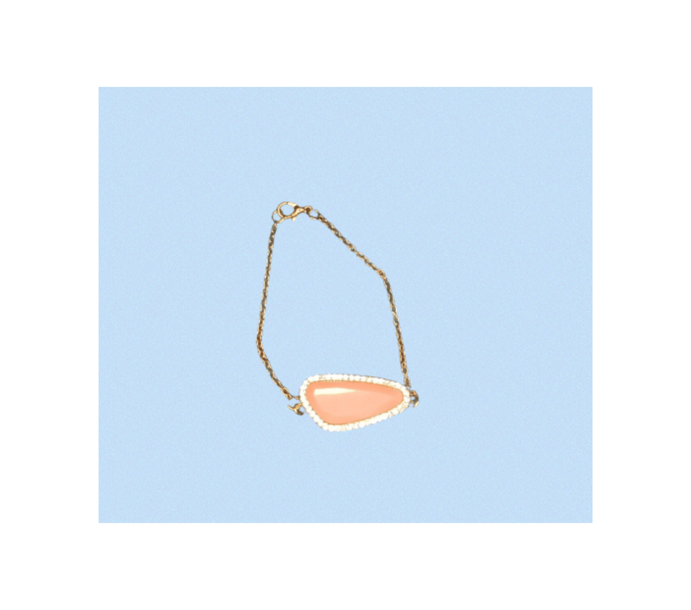 Image of Pink Slate linked bracelet