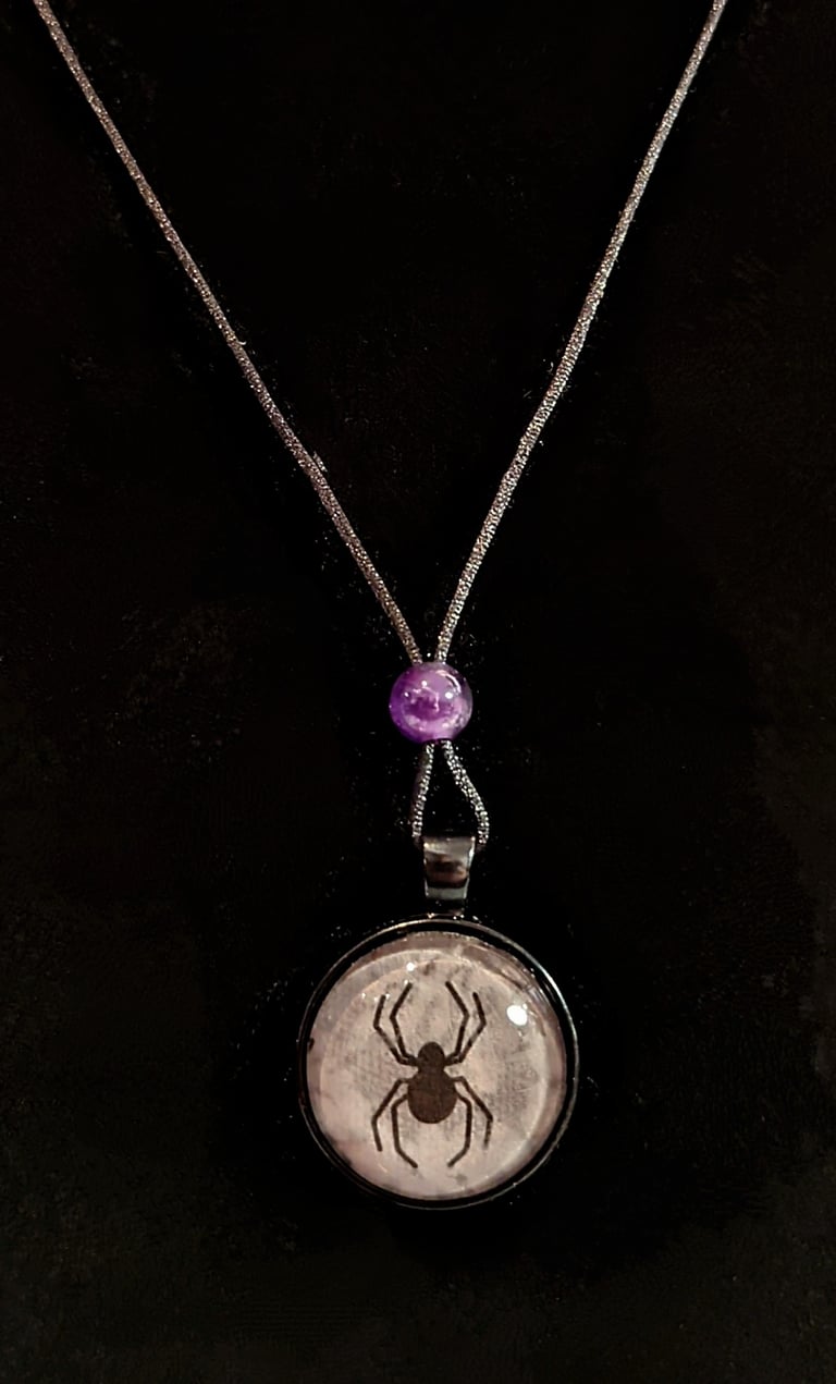 Spider Pendant with Amethyst
