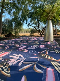 Tablecloth - JP Black Cockatoo (Blue)