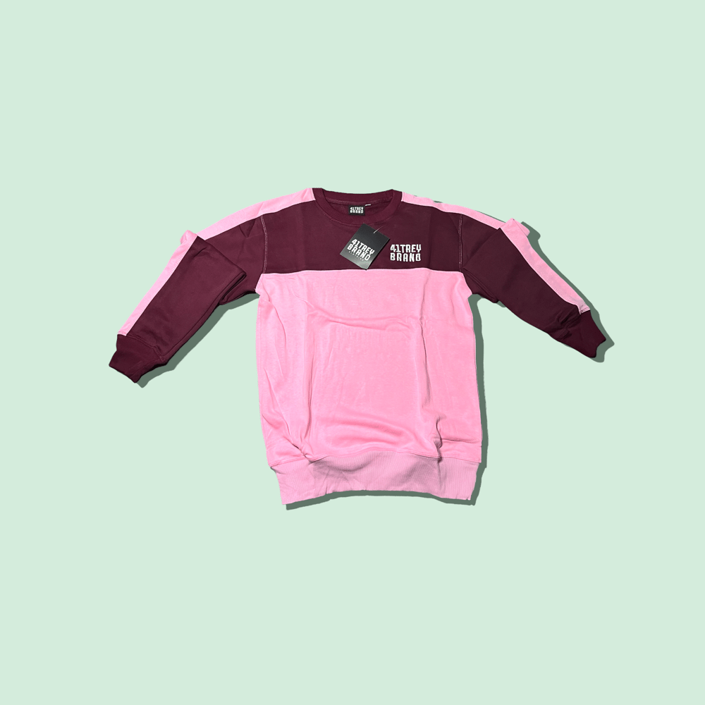 Image of The Closer Sweat Suit (Maroon/Pink/White)