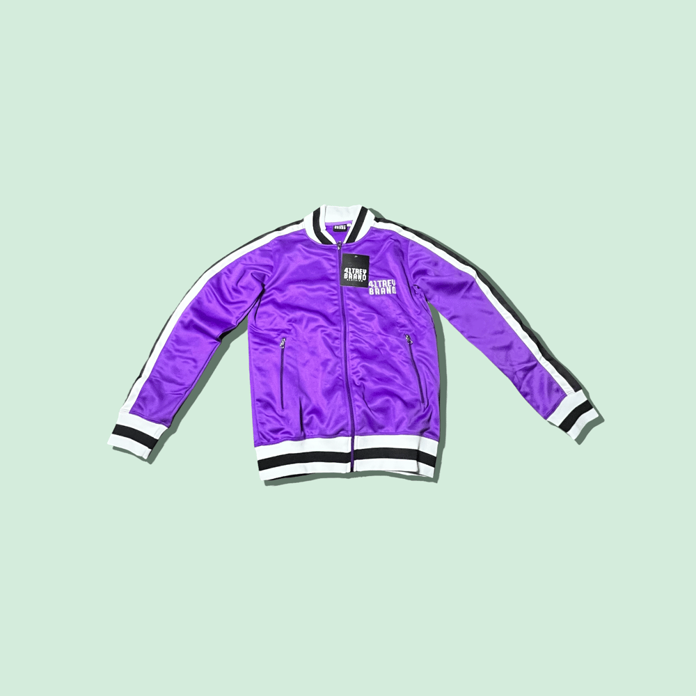 Image of The Night Runner Track Suit (Purple/Black/White)
