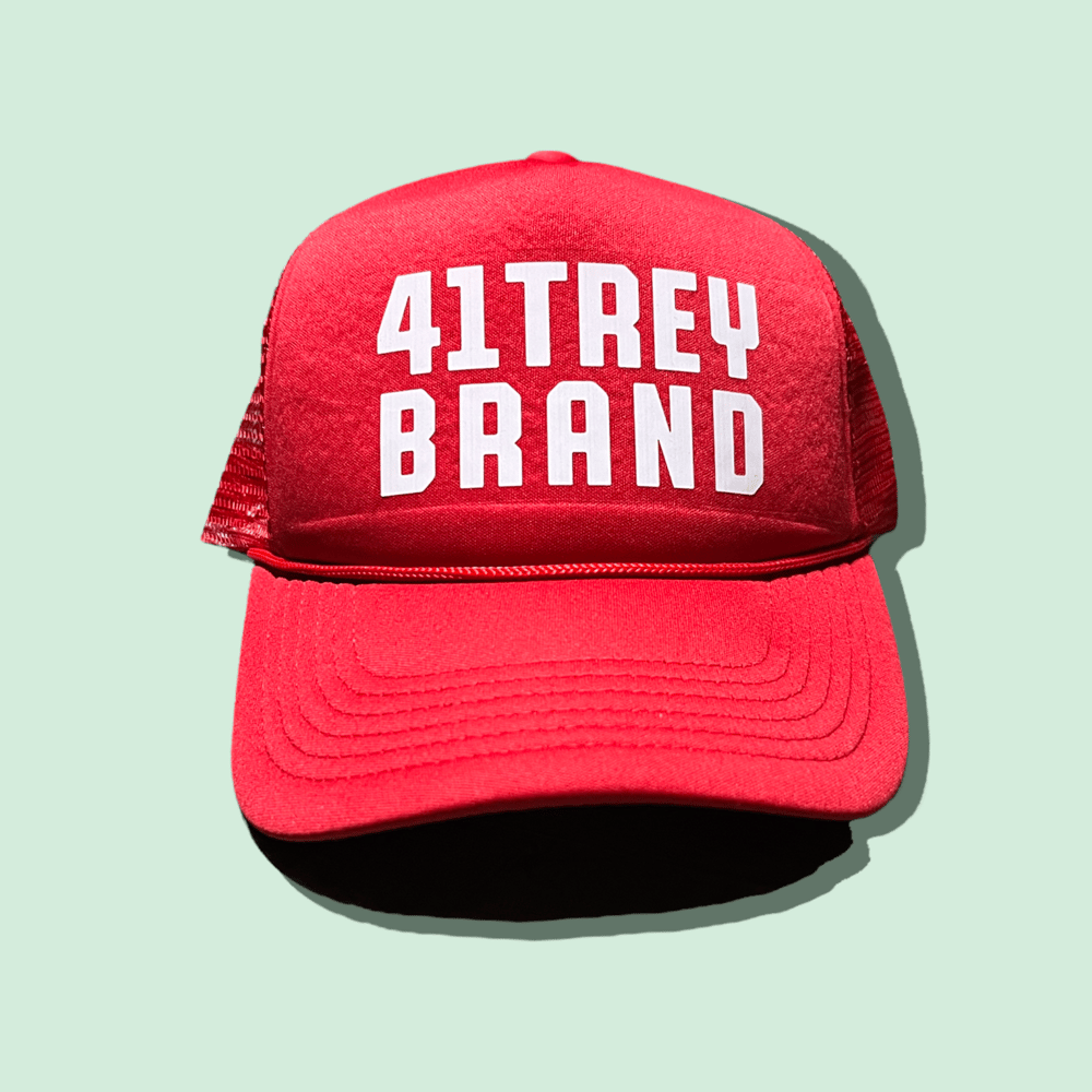 Image of The 41trey Trucker Hat (Red/White)