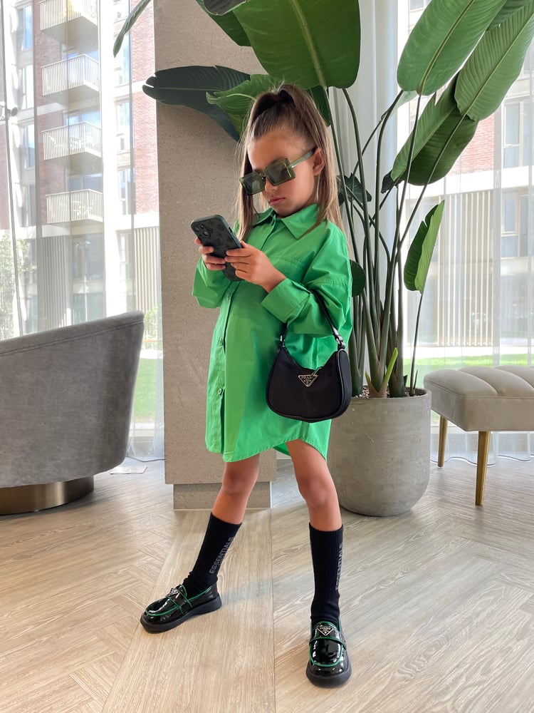 Image of Oversized Green Pocket Shirt 